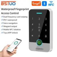NFC Tuya Access Control Fingerprint Keypad 125K RFID 13.56M IC Standalone Access System Door Opener WG26 Card Reader APP Unlock