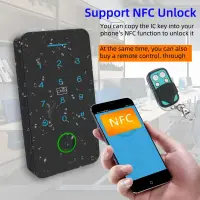 Waterproof NFC Bluetooth Tuya APP Access Control 13.56Mhz RFID Card Biometric Fingerprint Access Control Keypad Door Lock