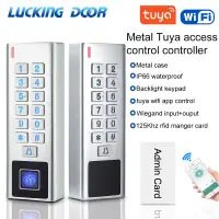 WIFI App Biometric Fingerprint Access Controller Keypad Metal Waterproof RFID EM Card Standalone TUYA Door Access Control System
