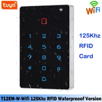 WIFI Tuya APP Backlight Touch Access Control keypad RFID 125khz Card Reader Waterproof  Wiegand 26 Input Output 2000 User