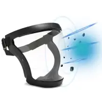 Full Face Shield Splash Guard Mask Transparent Protective Head Cover Anti-fog with 2 Filter for Laboratory Work Mowing Gardening