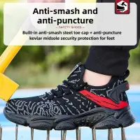 Summer Hot Selling Steel Toe Safety Shoes Men's Anti Smashing Work Shoes Sports Shoes Puncture Resistant Indestructible Shoes