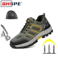 2025Latest Summer Safety Work Shoes For Men Breathable Indestructible Steel Toe Boots Male Footwear Anti-smash Hiking Shoes