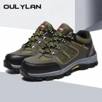 Oulylan 2025 Summer Safety Work Shoes for Men Breathable Indestructible Steel Toe Boots Male Footwear Anti-smash Hiking Shoes