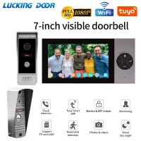 Tuya App Wifi Wire 2.4Ghz 7-inch Video Doorbell Indoor Monitor Waterproof Outdoor Camera Visual Intercom System Kit Twoway Video