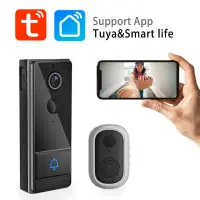 Tuya Wireless WIFI Smart Doorbell Video Intercom with Camera for Home Security PIR Motion Detect Night Vision Intercom Doorbell