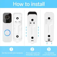 -ABGY Backplate Replacement For Blink Video Doorbell, Back Plate Part With Mount Parts (White-2 Pack)