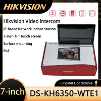 Hikvision Video Intercom IP-Based Indoor Station DS-KH6350-WTE1 7-Inch IPS Touch Screen Standard POE WIFI Wireless Monitor