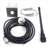 VHF Marine Antenna 156-163Mhz Rubber Waterproof Mast Aerial with 5M RG-58 Cable for Boat Sailboat Yacht