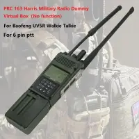 Tactical Headset Adapte PRC163 Harris Military Radio Dummy Virtual Box PRC 163 No Function Walkie Talkie Model for Baofeng UV5R