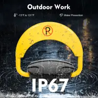 Remote Control Parking Lock, 65.6FT Private Car Parking Latch Auto Space Stall Barrier w/Reflective Stripe