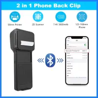 JEESTON Wireless Bluetooth Terminal POS Back Clip 58mm Thermal Printer-1d 2d Qr Barcode Handheld Scanner and NFC All in One