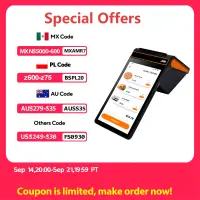 Mobile 8 inch Android 12 POS Terminal with 58/80mm Printer Loyverse Desktop POS Support 4G WIFI Bluetooth Connection 2D Scanner