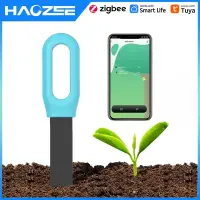 Haozee Tuya Smart Zigbee Soil Tester Temperature and Humidity Meter Thermo Hygrometer Garden Automation Irrigation Detector