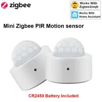 Haozee 2 in 1 Zigbee Mini PIR Motion Detector +Bright Lux Light Passive Infrared Security Burglar Alarm Sensor