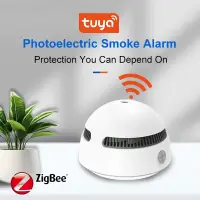 Tuya Smart WiFi Smoke detector 10 year lithium battery operated wireless photoelectric Fire Protection Smoke Detector Smart life