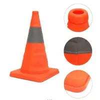 30cm ANSI Certified Traffic Cones | Reflective Collapsible Safety Cone for Road/Construction | Waterproof Foldable