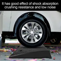 2pcs Heavy Duty Rubber Curb Ramps for Car Vehicle Motorbike Wheelchair Threshold Ramp Rubber Ramp Rubber Curb Ramp Curb Ramp Car