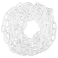 White Plastic Protective Chains Traffic Barrier Crowd Control Chain Links Safety Fence Parking Caution Security Chain Roadway