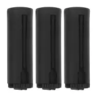 3pcs Crowd Control Retractable Belt Barrier Wall Mounted Safety Barrier Belt, Sturdy Steel Black Case For Indoor/Outdoor Use