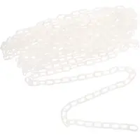 Plastic Safety Chain Lightweight Barrier Chain For Control Traffic Fence White Chain Links Roadway Safety Barrier Linked