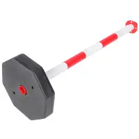 Red White High Visibility Warning Column Portable Traffic Barrier Safety Cones Elastic Delineator Post Garage Parking Aid Car
