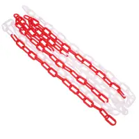 Plastic Chain For Guardrail Posts 300cm Red White Fence Crowd Control Safety Barrier Parking Lot Caution Versatile Traffic