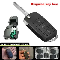 Creative Dummy Car Key Mini Hidden Safe Box Secret Compartment Stash Box Empty Car Key Fob Hide and Store Money Pills Coin