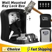 Key Keeper Combination Lock Wall Mounted Waterproof 4 Digits Passwords 5 Keys Storage Box Easy to Fix Home Or Office