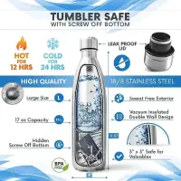 750ml Diversion Water Bottle–Portable Secret Stash Container with hidden secret compartment for Pills, Money/Valuables