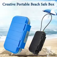 Creative Portable Beach Safe Box 4-digit Combination Lock With Steel Wire Outdoor Camp Sports Cycling Swim Security Storage Box