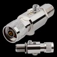 N Coaxial Lightning Arrestor Surge Protector N Type Male to Female Gas Discharge Protection for HAM CB Radio WLAN WiFi 50ohm