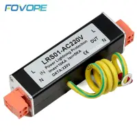 Power Surge Protector AC220V Surge Protector DC12V Single Channel Surveillance Camera AC Lightning Arrester for Home Monitoring
