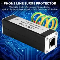 IDUD Telephone Fax Surge Protector Thunder Arrestor RJ11 Kl01-P4H Black RJ11 ADSL