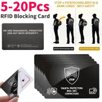 5Pcs RFID Blocking Card Security Debit Credit Card Passport Protector Blocker NFC Signal Blocking ID ATM Guard Cardholder Sleeve