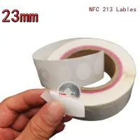 10pcs/Lot 23mm NFC213 FM11NT022 Smart Tags NFC Stickers Protocol ISO14443A 13.56MHz 144Bytes Universal RFID Tag NFC 213 Label