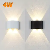 LED Wall Lamp Outdoor Waterproof IP66 Interior Wall Light 4W Garden Lights Bedroom Living Room Stairs Lighting