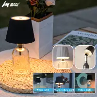 Wireless Touch Control Bottle Table Lamp with 3 Colors & Stepless Dimming, Ideal for Bar, Wine Bottle Decoration & Desk Lighting