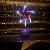 Star neon sign, Independence Day decorative lights, wedding decoration, party, home, summer, beach vacation decoration