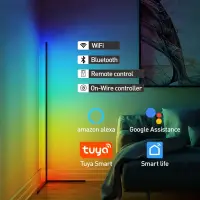 RGB LED Floor lamp 180CM Smart APP Remote Control Modern Corner 2PCS Floor Light Atmospheric Standing Light Indoor Home Decor