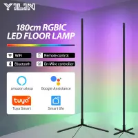 Tuya RGBIC LED Floor Lamp 180CM Smart Smart APP Remote Control Nordic Mood Light Aesthetic Room Decoration Stand Floor Light