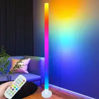 Smart RGB LED Floor Lamp Remote/Switch/APP Control USB Music Sync Corner Modern Mood Standing Light For Living Room Gaming Party