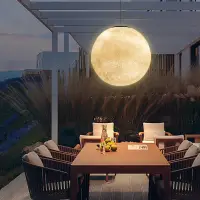 Outdoor Chandelier Garden Light Engineering Landscape Villa Light Moon Spherical Light Decoration Simple Outdoo