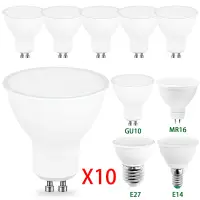 10pcs GU10 E27 E14 MR16 GU5.3  Lampada LED Bulb 3W 6W 9W 12W 220V Bombillas LED Lamp Spotlight Lampara Spot Light Home lighting