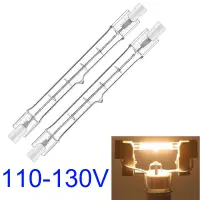 2-Piece R7S 118mm T3 200W 300W 500W Halogen Bulb J-Type 120V R7S Base Warm White 2700K Double Ended Halogen Light Bulbs