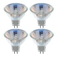 4-Piece Spotlight MR11 Bi-Pin Halogen Bulb MR11 6V 12V 5W 10W 15W 35W 50W Landscape Accent Track Lights Fiber Optics Light Bulb