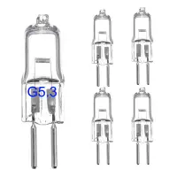 5-Piece AC 12V 35W 50W Halogen Bulbs G5.3 Halogen Light Bulbs JC Bi-Pin Base Light 35 50 Watt 12 Volt Halogen Lamp