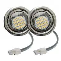 2-Piece AC DC 12V Kitchen Cabinet Bulb Light 3W Recessed Downlight Bathroom Washingroom Gallery Corridor Lamp 20W Equivalent