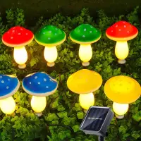 Solar Simulation Mushroom LED Festoon String Light Summer Garden Camping Party Holiday Wedding Atmosphere Decor Garland Lamp