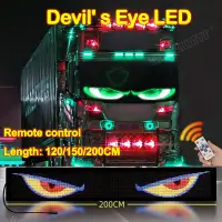 Soft Foldable Remote Control Truck Devil Eye LED Matrix Pixel Panel Lighting Graffiti Scrolling Stickup Text Board Windshield